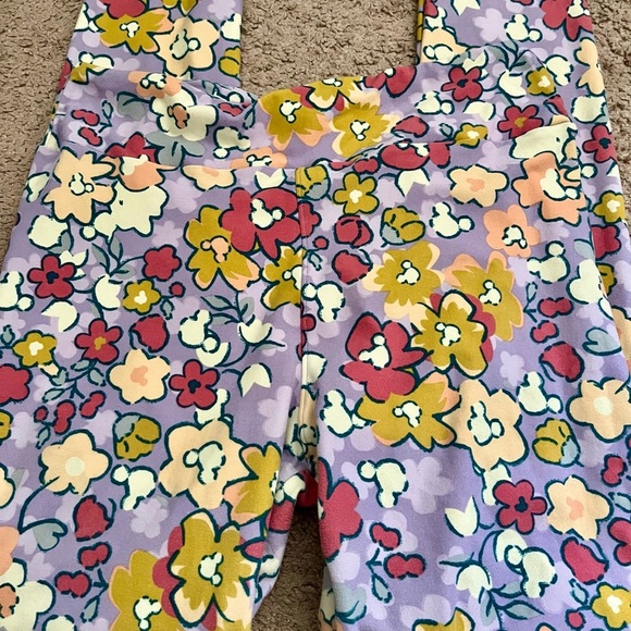 Lularoe X Disney Mickey Floral Leggings - Picture 2 of 7